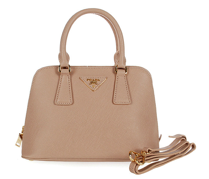 2014 Prada Saffiano Leather Small Two Handle Bag BL0838 light pink for sale - Click Image to Close